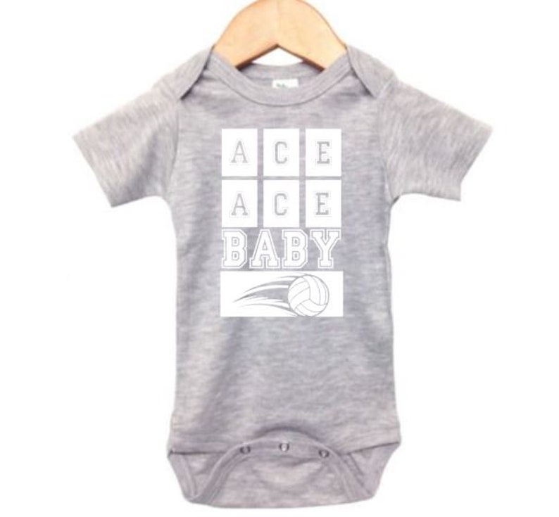Baby Volleyball Outfit Ace Ace Baby Vball Onesie Etsy