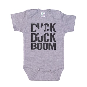 Duck Hunting Onesie®, Duck Duck Boom, Hunting Bodysuit, Baby Hunting Apparel, Duck Hunting Romper, Baby Shower Gift, Funny Baby Onesie®