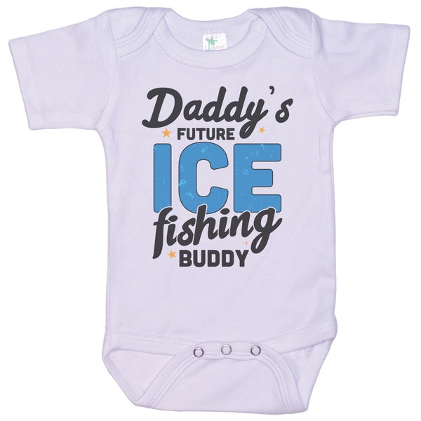 Ice Fishing Onesie®, Daddy's Future Ice Fishing Buddy, Baby Ice Fishing Outfit, Fishing Onesie®, Newborn Fishing Outfit, Fishing Baby Shower