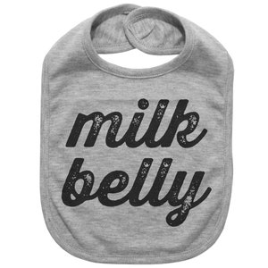 Funny Baby Gift, Milk Belly, Cute Baby Bib, Super Soft, Sublimated Design, Baby Bibs, Newborn Bibs, Gift For Newborn