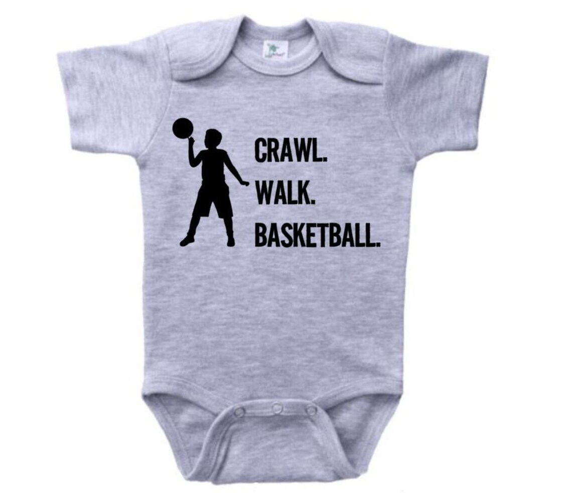 Basketball Onesie Crawl Walk Basketball Bball Baby Outfit Etsy