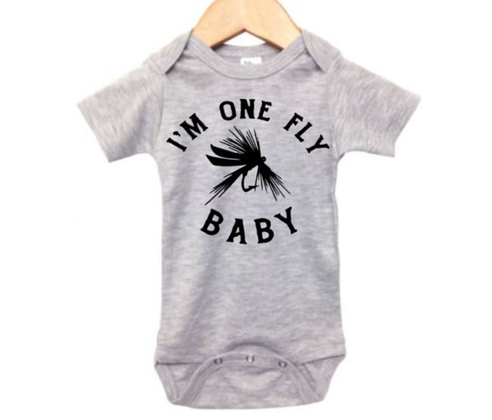 Fly Fishing Onesie I'm One Fly Baby Fishing Bodysuit Etsy
