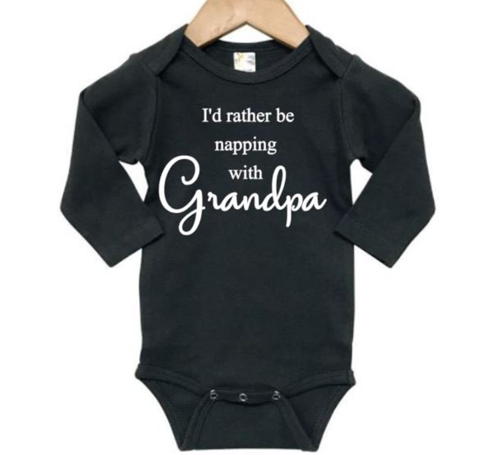 Grandpa Baby Onesie Grandpa Baby Clothes I'd Rather Be Etsy
