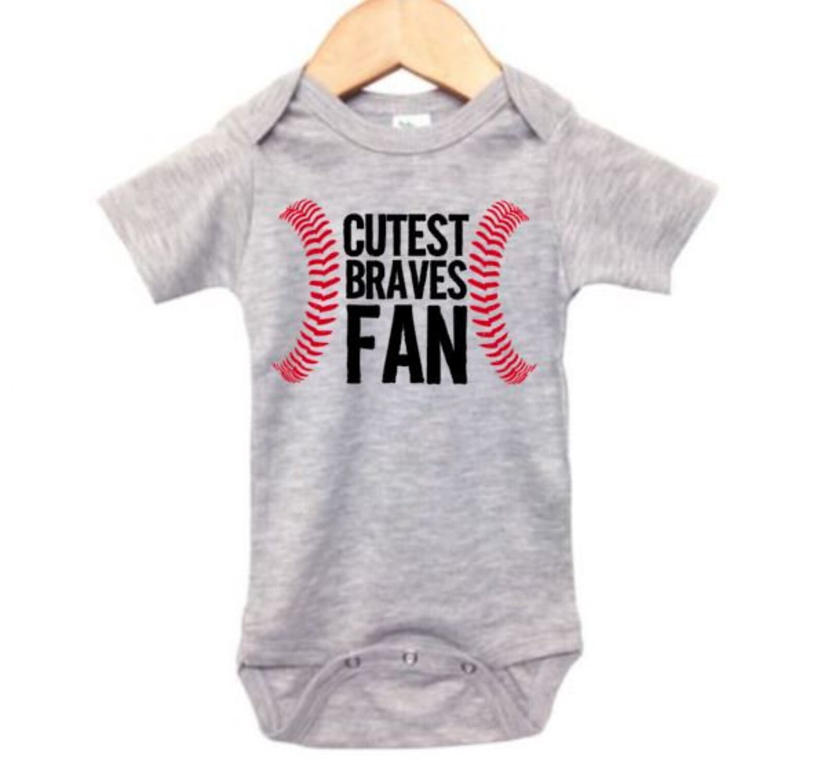 Braves Onesie Cutest Braves Fan Baseball Onesie Atlanta Etsy