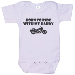 Motorcycle Baby Onesie Born to Ride With My Daddy Motorcycle - Etsy