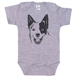 Blue Heeler Onesie®, Baby Blue Heeler Outfit, Cute Puppy Newborn Romper, Blue Heeler Bodysuit, ACD Onesie, Australian Cattle Dog Onesie®