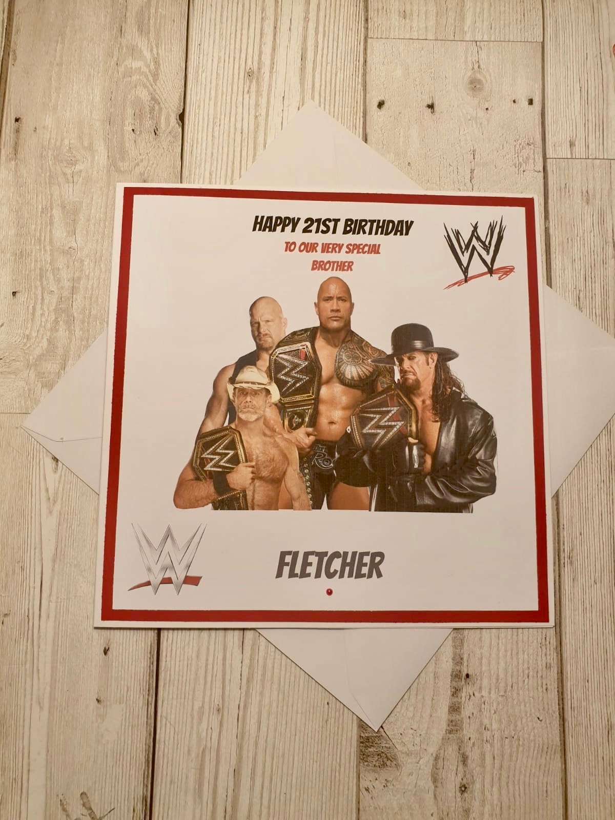 XL WWE Handmade Personalised Birthday Card Etsy
