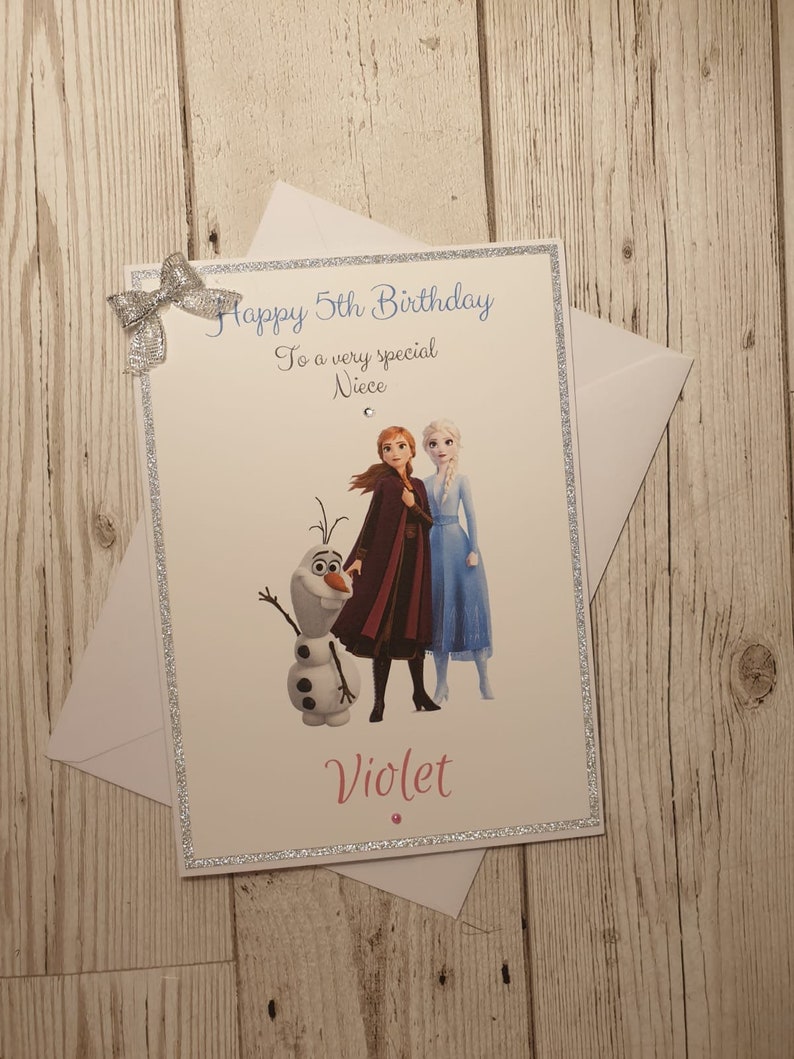 Frozen 2 handmade personalised birthday card | Etsy