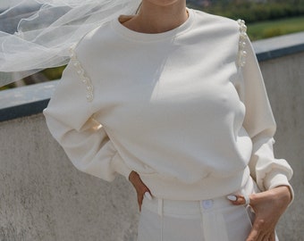 Pull Wifey avec perles I Veste de mariage I Veste I Mariée I JGA I Mariage