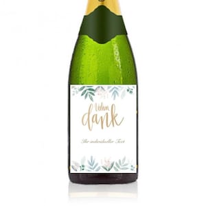 Personalisiertes Etikett für Sektflasche als Dankeschön | Geschenk | Flaschenetikett | Aufkleber