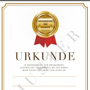 Certificado de empleado del mes o reconocimiento especial para imprimir y etiquetarte I DIY