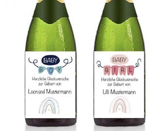 Étiquette personnalisée pour bouteille de champagne pour la | de naissance | cadeaux | d’étiquettes de bouteilles Autocollant