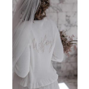 Wifey Cardigan with Pearls I Wedding Jacket I Jacket I Bride I JGA I Wedding