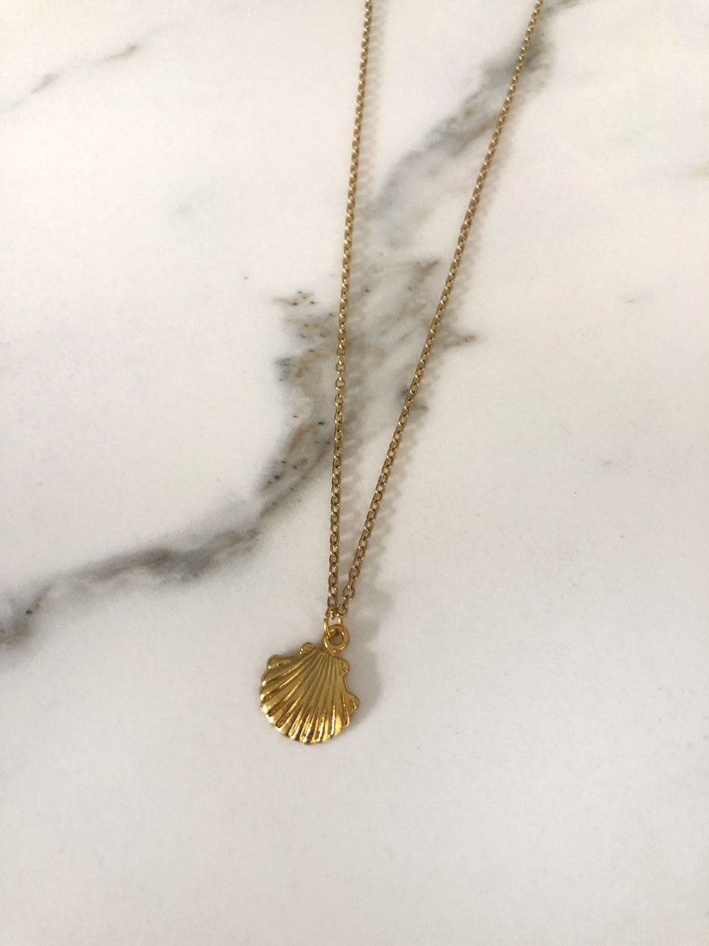 Purelei Muschelkette Mit Süßwasserperlen - 18K Vergoldet Edelstahl 35-45cm