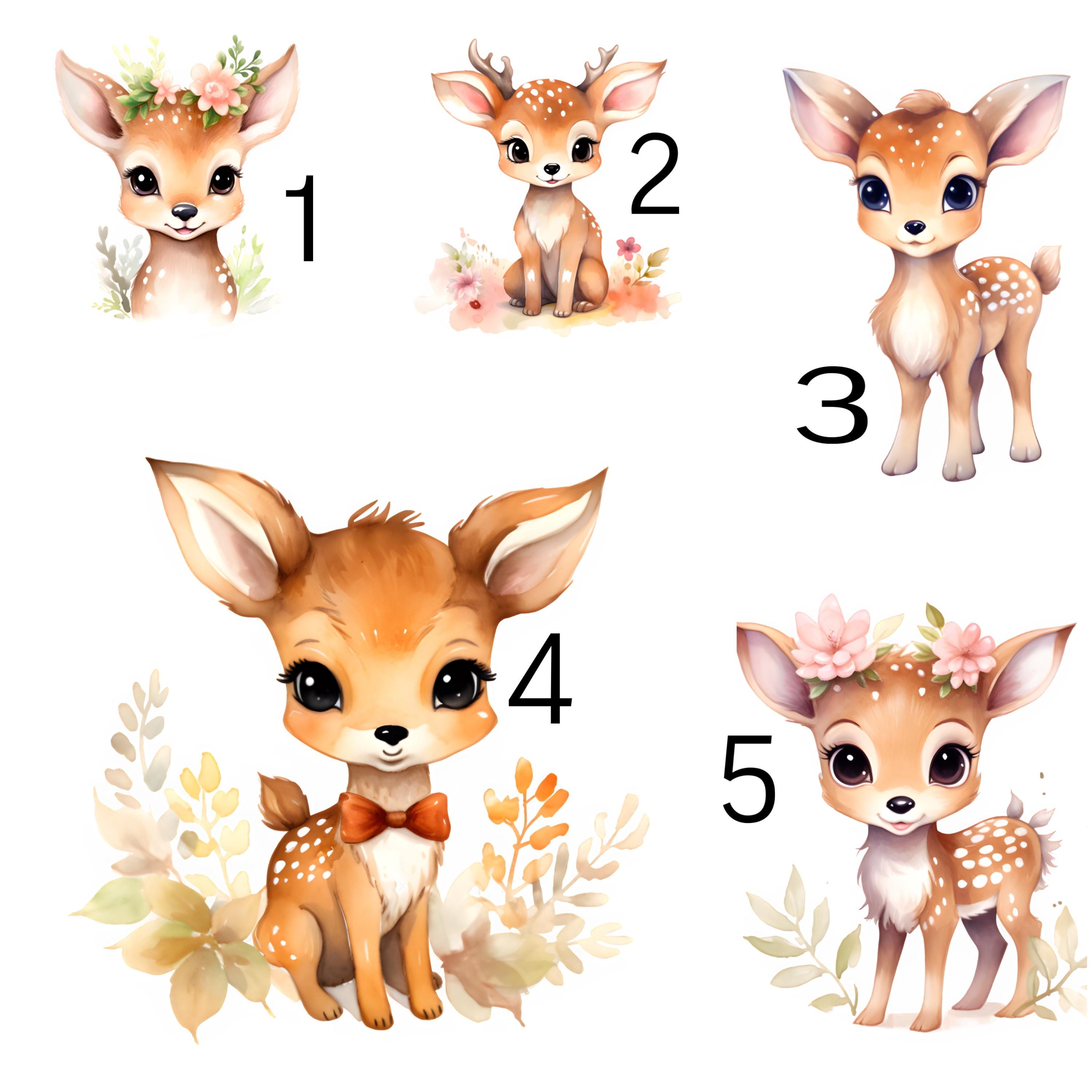 Bügelbild Bambi Mit Schmetterling – 6,4x7,2 Cm, Gestickte Applikation Zum Aufbügeln Oder Aufnähen