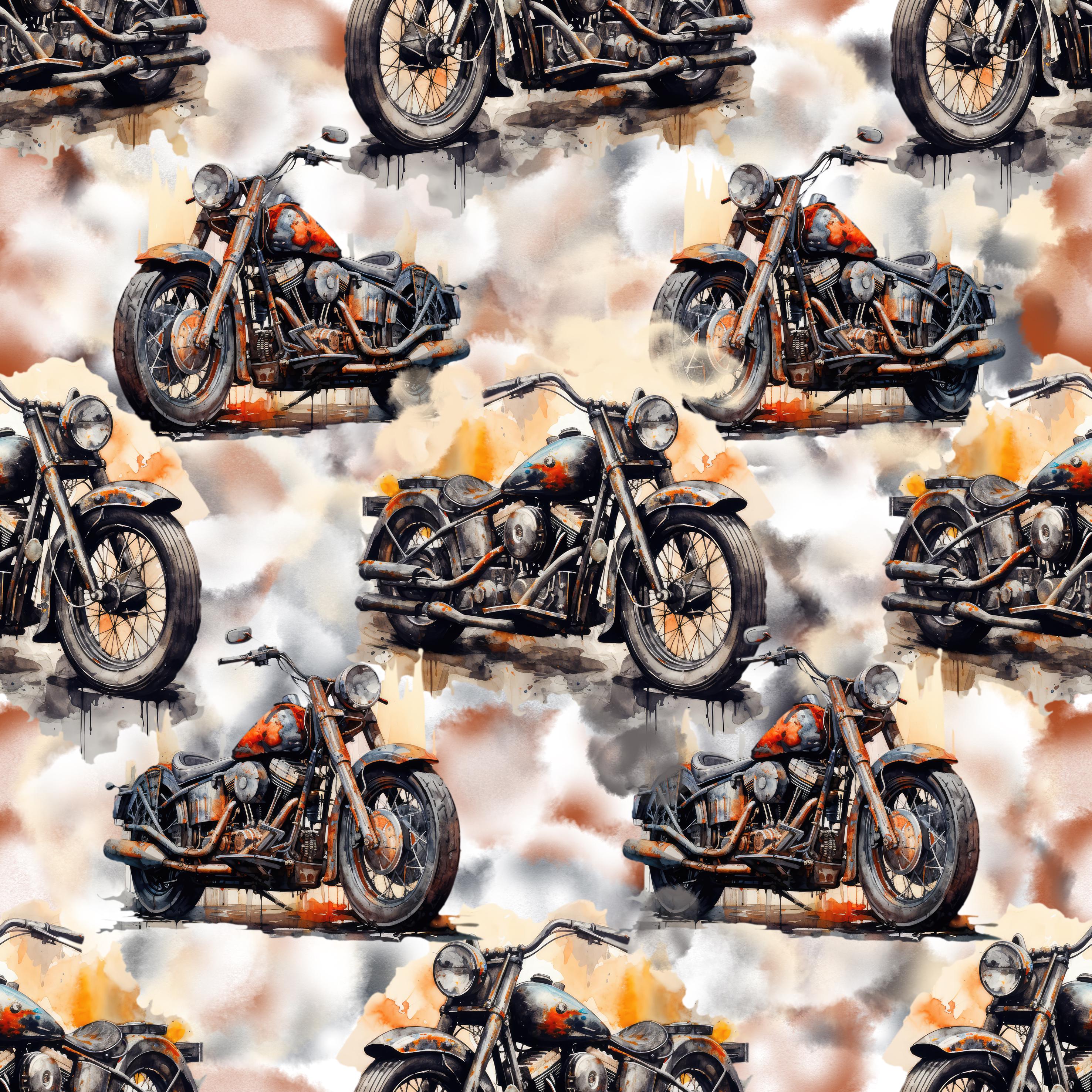 Tissu Vintage Coton Imprimé Voitures Et Motos – 146 Cm × 160 Cm – Parfait Pour Vos Projets Créatifs !