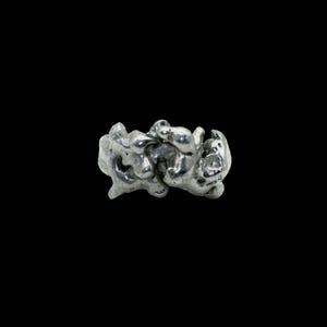 Hand-Sculpted Abstract Silver Nature Ring
