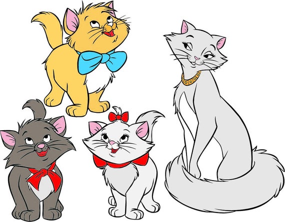 Aristocats Cutting Files and Clipart Svg Png Eps Jpg Dxf | Etsy