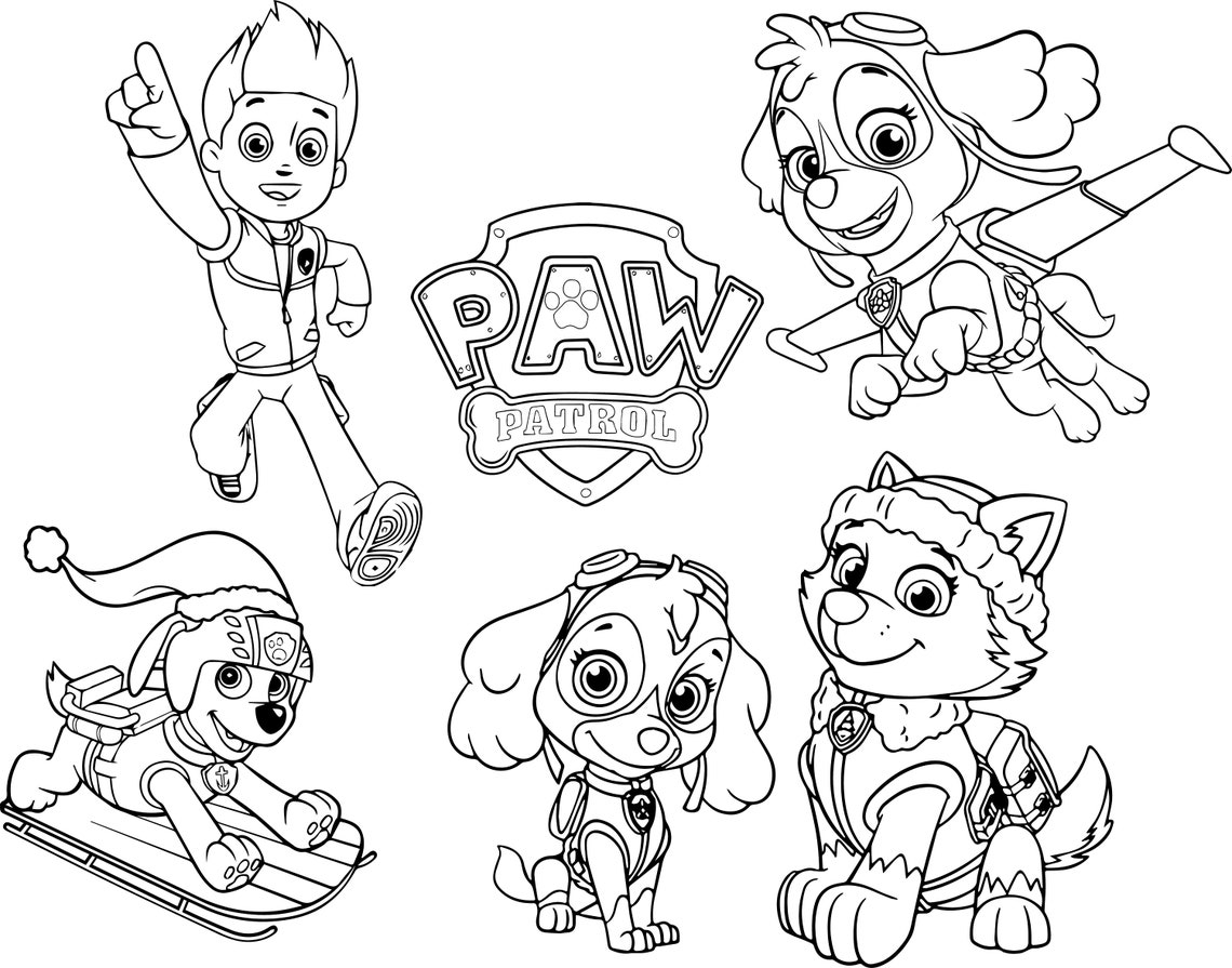 paw patrol outline svg paw patrol outline svg