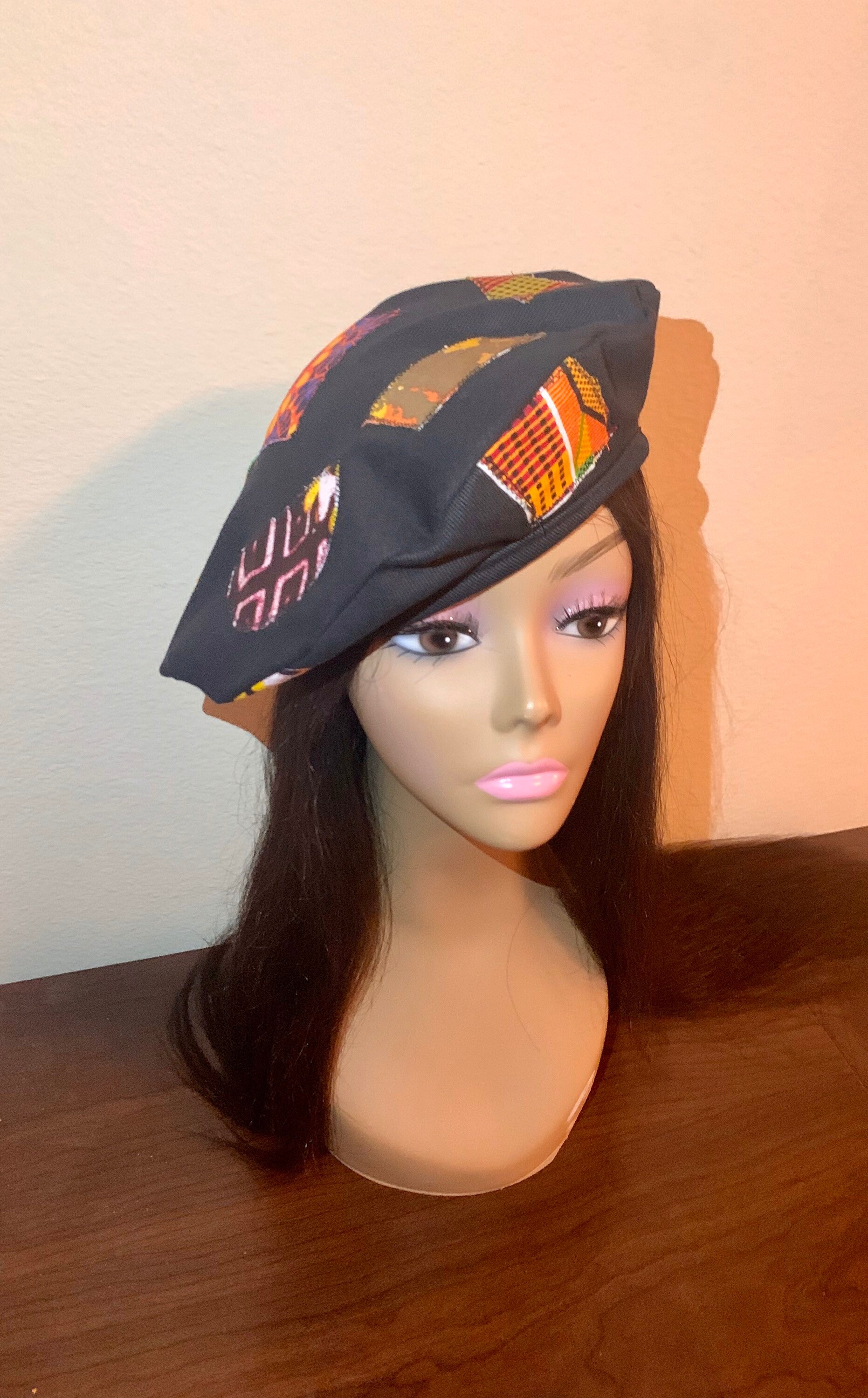 ●ANOETIC● ANC LOGO DENIM BERET Hoce Denim Beret Hat Breathable Cotton Jeans Retro Style