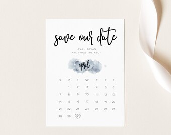 Save The Date Calendar Template Etsy