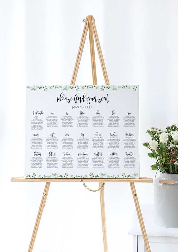 20 Table Seating Chart