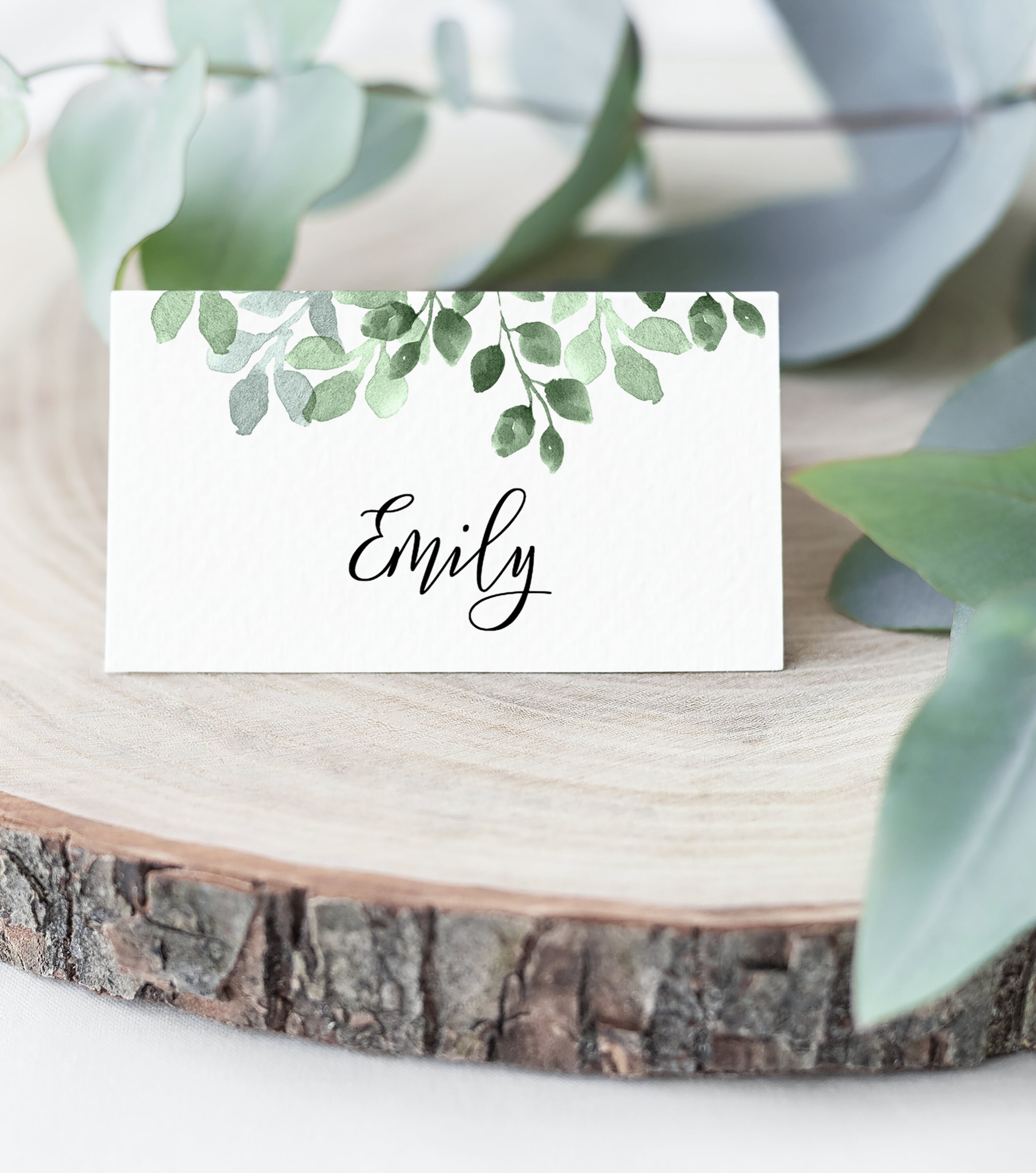 Guest Names Place Settings Wedding Names Eucalyptus Wedding Place Cards Name Cards