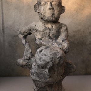 One-of-a-Kind Original Ceramic Sculpture - Hand-built Biological Specimen Art, Abstract Figurative Clay Art, Unique Surrealist Home Decor