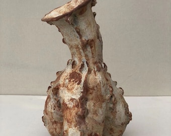 Escultura de cerámica con trípode, obra de arte original de porcelana