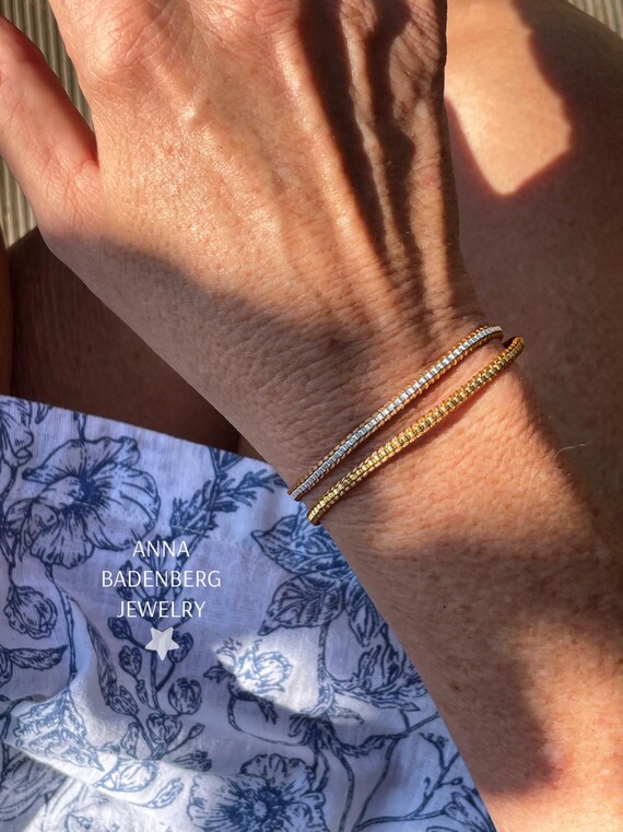 ブレスレット ミユキデリカガラスビーズ 24K金メッキまたは銀