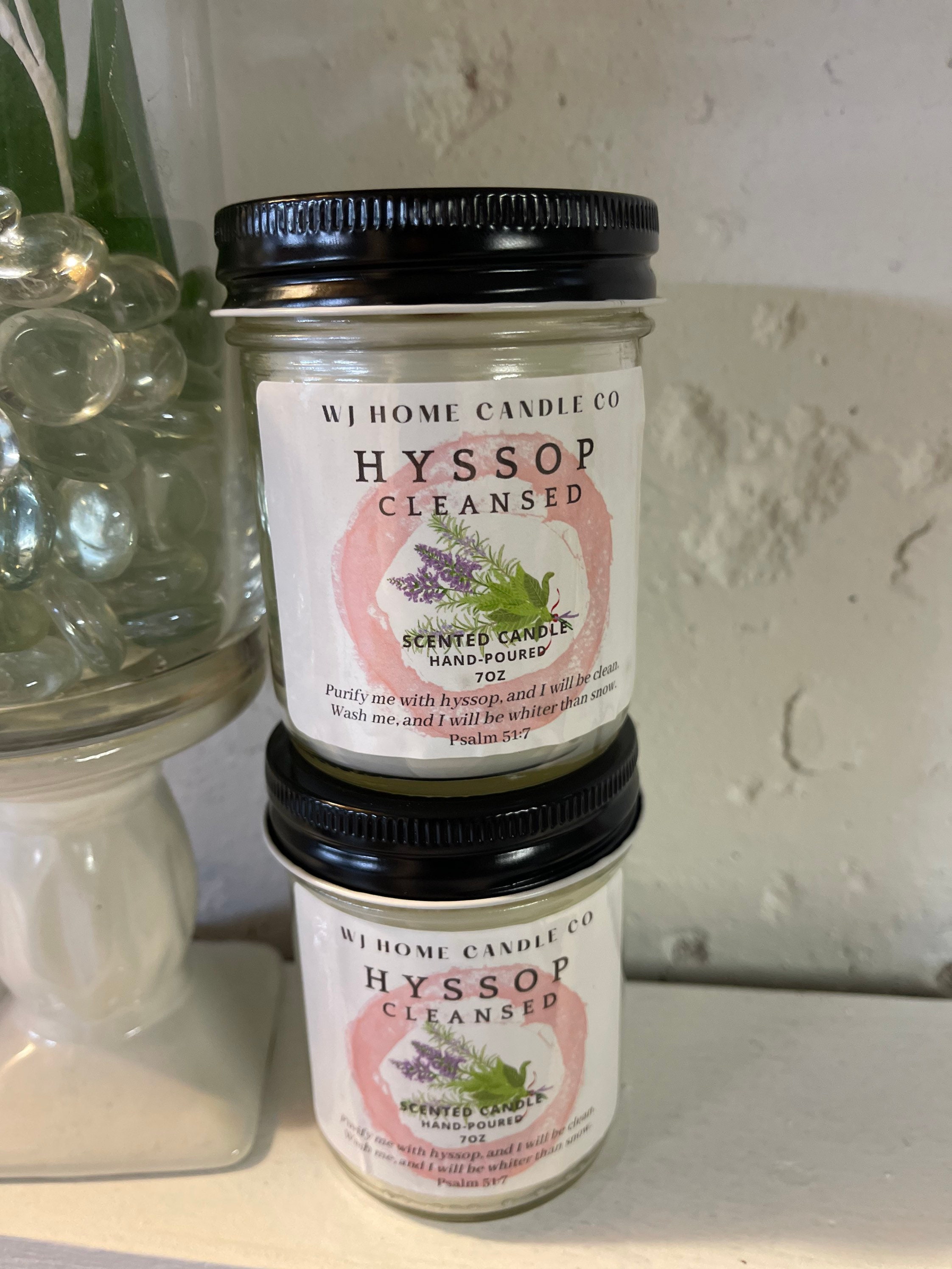 Psalm 51:7 Hyssop Cleanse Bible Verse Candle︱christian Gift︱scripture ...