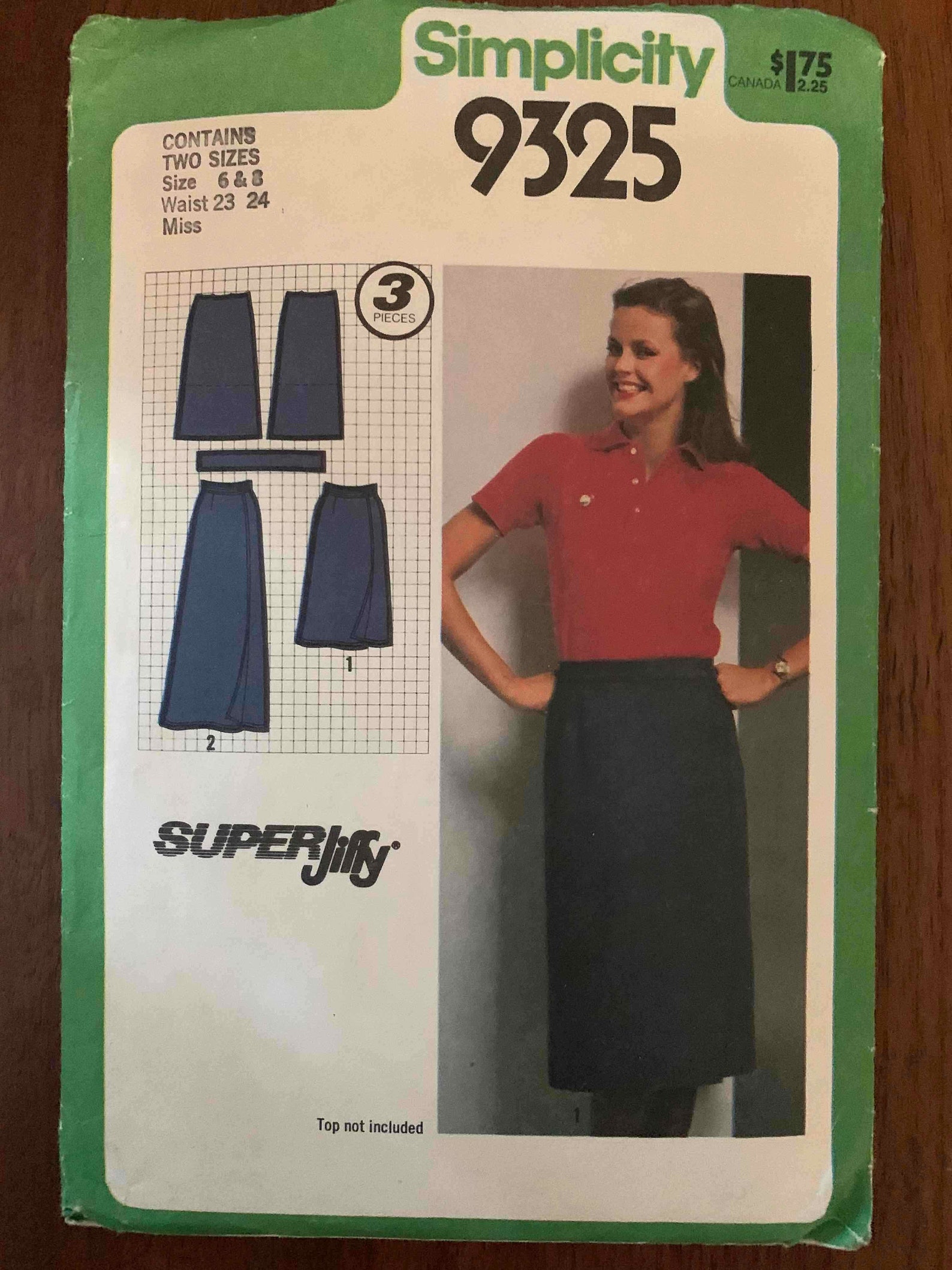 1979 Simplicity VINTAGE Sewing Pattern 9325 Skirt Womens Size Etsy