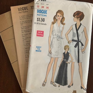 1960&#39;s VOGUE Pattern 7337 Misses&#39; Dress Size 12