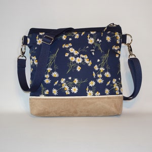 Shoulder bag flowers handbag women's shoulder bag blue