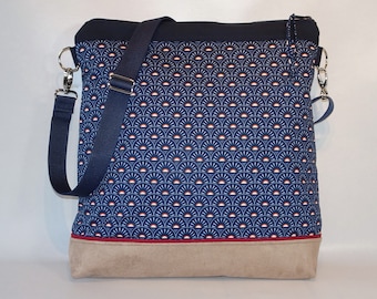 Shoulder bag LARGE blue handbag ladies shoulder bag