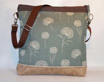 Shoulder bag LARGE dandelion handbag ladies green