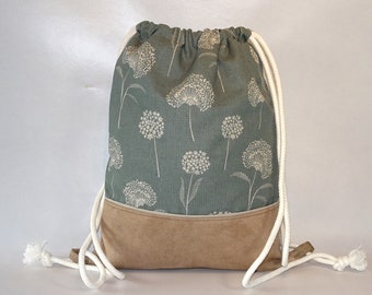 Gym bag dandelion green backpack