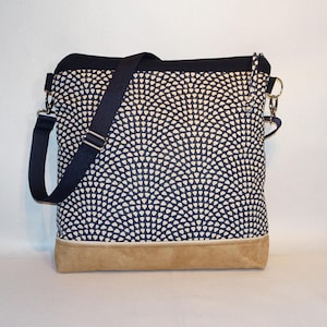 Shoulder bag LARGE blue handbag ladies dark blue