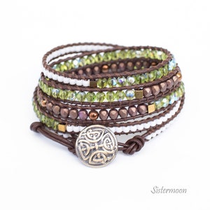 Groene boho armband Earth Colors