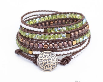 Pulsera boho Earth Colors verde