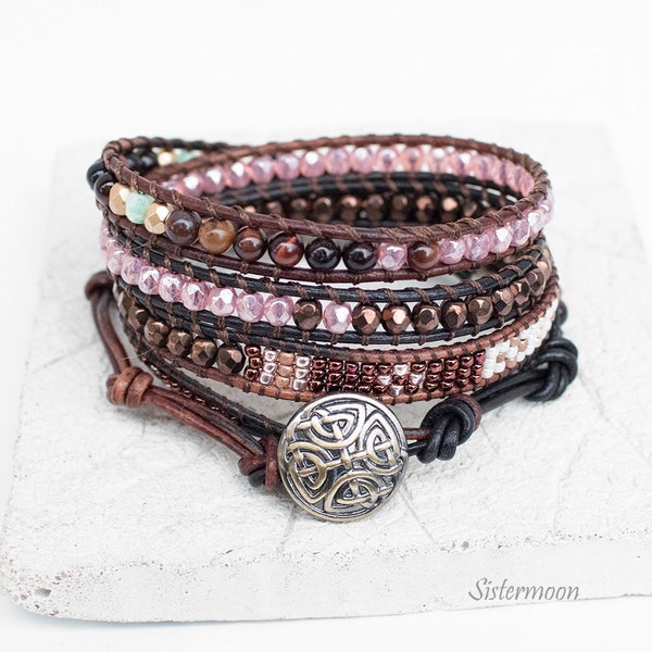 Rose Chocolate Boho-Armband