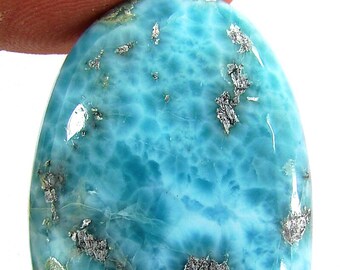 D-4884 Wholesale Price Larimar loose gemstone For jewelry 18 Cts Natural Larimar Cabochon gemstone Natural Larimar Cabochon Top Glorious