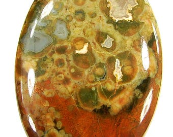 Natural Green Rainforest Jasper Loose Gemstone Stone Cabochon Wire Wrap Stone 21615 - 21626