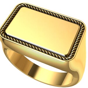 Rectangular Unisex stamp with stl and obj reservation for engraving