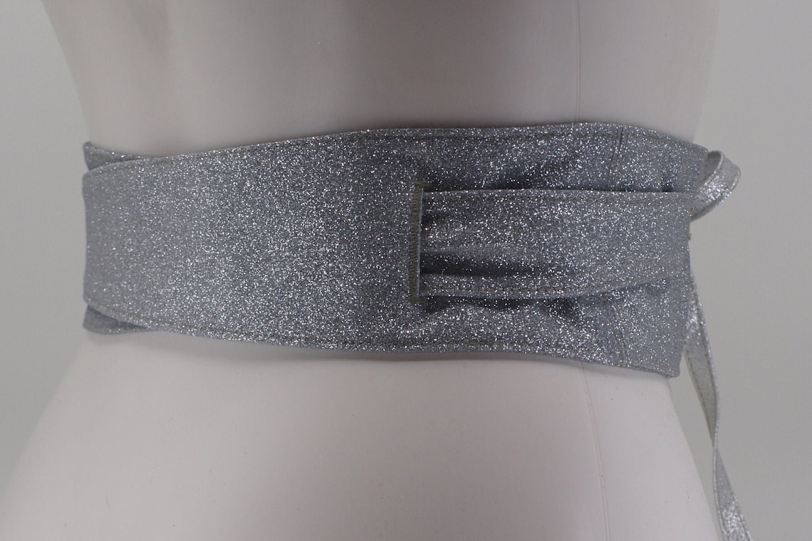 Ceinture Taille Haute 220cm Ceinture Obi Large Femme Noire Avec