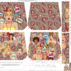Taschenpanel von Stenzo poppige Panele aus Baumwolle für Taschen nähen Taschen Nähen leicht gemacht