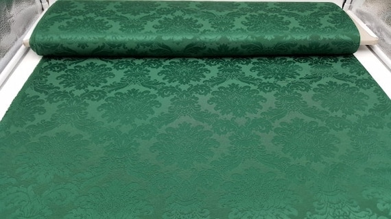 Buy Rankenstoff Dunkelgrün Stoff Mit Ranken Ornamenten Grüner