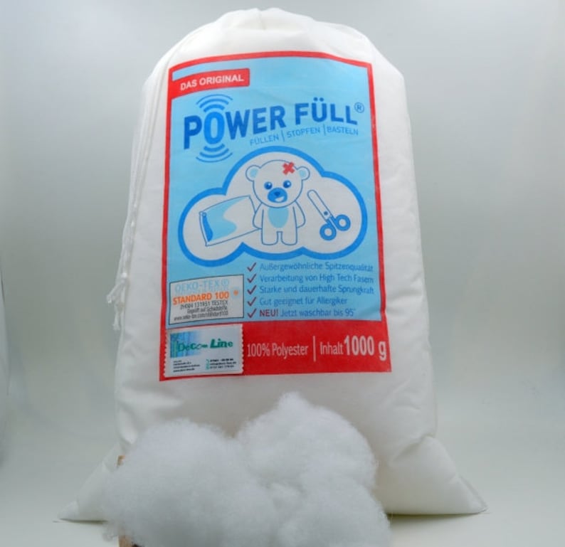 Bastelwatte 1 kg Kochfest Füllwatte 1000gr Stopfwatte Weiß 1kg Bastelwatte 1kg Power Füllwatte 1000 gr Beutel Bild 1