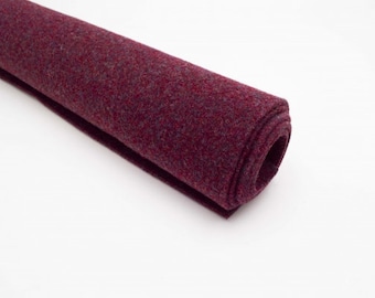 GP 19,00 Euro/m Filz Bordeaux 3mm Filz Taschenfilz Strapazierfähig Wollfilz Schurwollfilz Taschenfilz 3 mm Tweed 313 Rolls ca. 50 x 100 cm