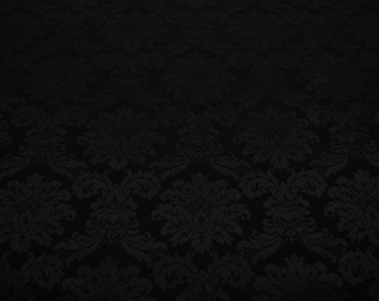 Stoff mit Ranken Stoff mit Ornamente Rankenstoff schwarz schwarzer Stoff mit Blumen Paisley